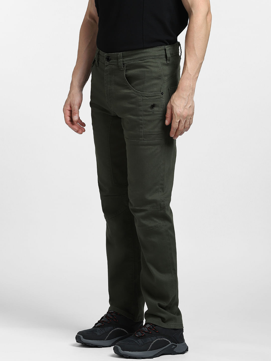 Buy Charcoal Black Trousers & Pants for Men by Buda Jeans Co Online |  Ajio.com